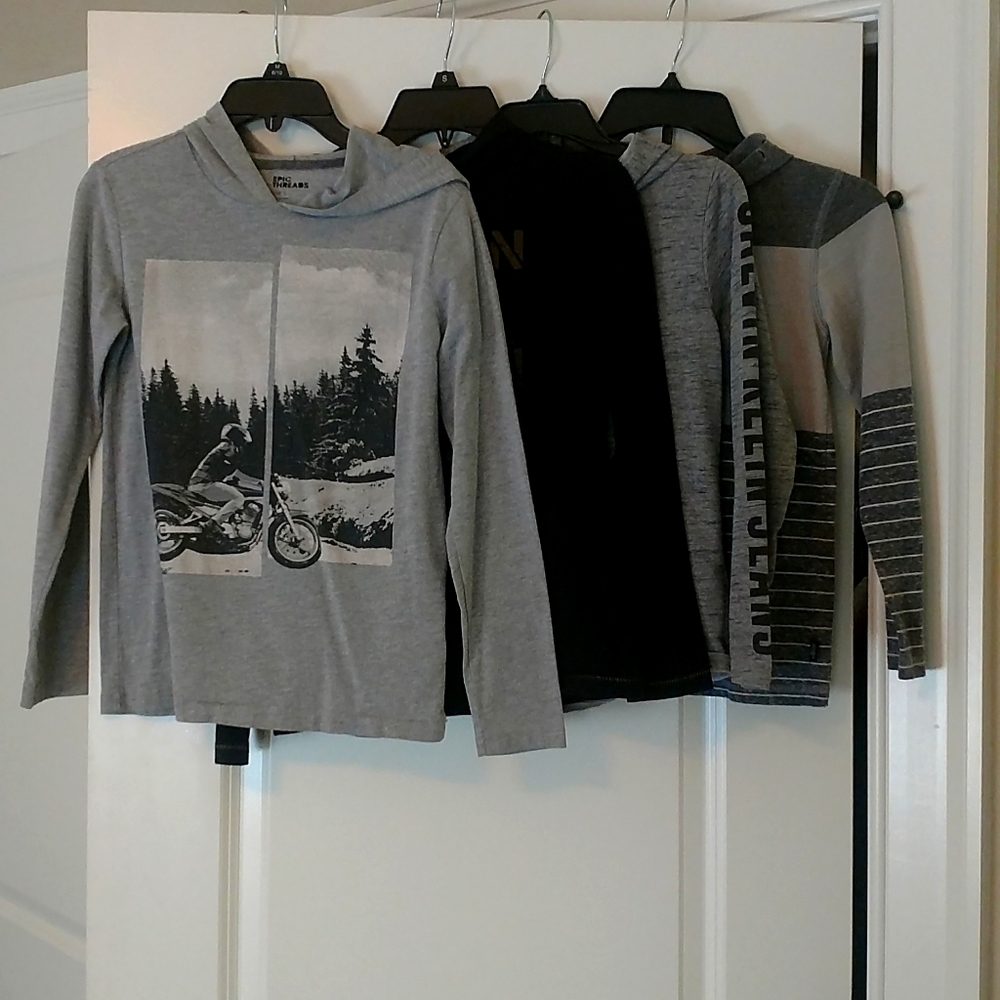 4 boys hoodie long sleeve tshirts